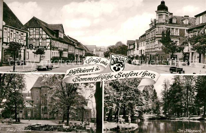 Seesen Harz Innenstadt Luftkurort Fachwerkhaeuser Burg Sekusa Kurpark