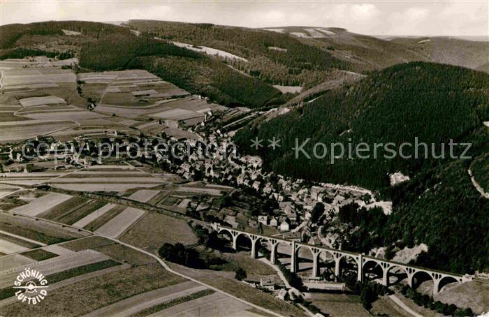 Willingen Sauerland Heilklimatischer Kurort Wintersportplatz Viadukt Fliegeraufn