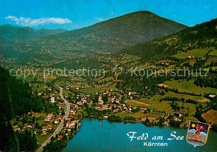 Feld See Sommerfrische Alpenseebad Fliegeraufnahme