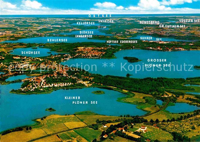 Ploen See Seenplatte Holsteinische Schweiz Fliegeraufnahme