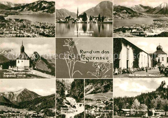 Tegernsee Bayern Panorama Blauberge Hirschberg Bergkirche Zugspitze Bad Wiessee