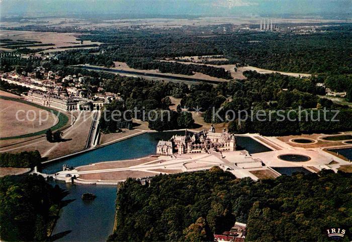 Chantilly Chateau vue aerienne