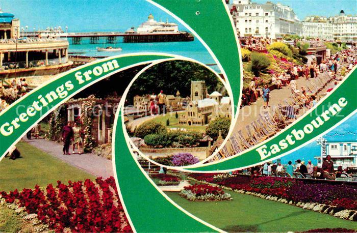 Eastbourne Sussex Bandstand and Pier Miniature Village Promenade Carpet Gardens