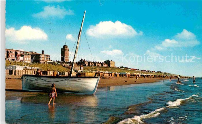 Zandvoort Holland Strandgezicht met Uitzichttoren Strand Aussichtsturm