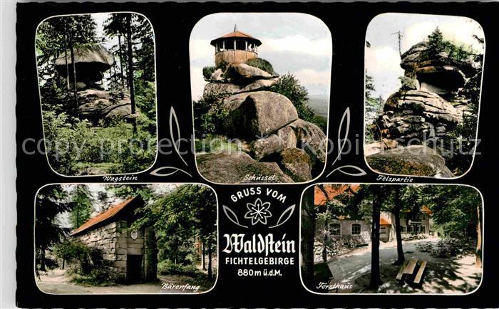 Waldstein Fichtelgebirge Wagstein Schuessel Felsen Forsthaus Baerenfang