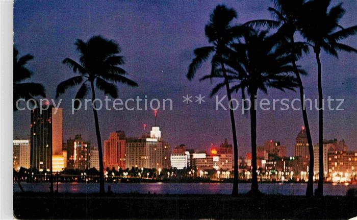 Miami Florida Tropical panorama of a brilliant sunset