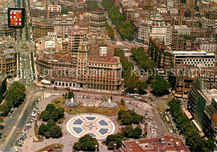 Barcelona Cataluna Plaza Cataluna vista aerea