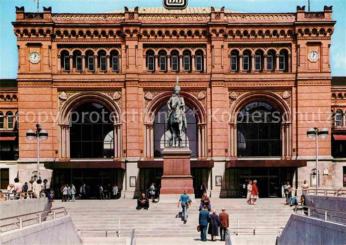 HANNOVER  CITY Hauptbahnhof Ernst August Denkmal Reiterstandbild