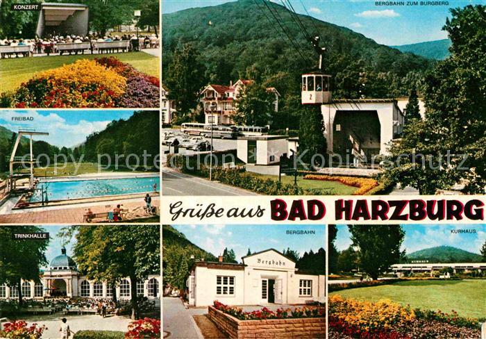 Bad Harzburg Konzertpavillon Freibad Trinkhalle Bergbahn Burgberg Kurhaus