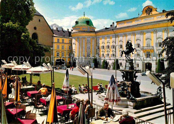 Innsbruck Stadtcafe Hofkirche Hofburg Leopoldsbrunnen