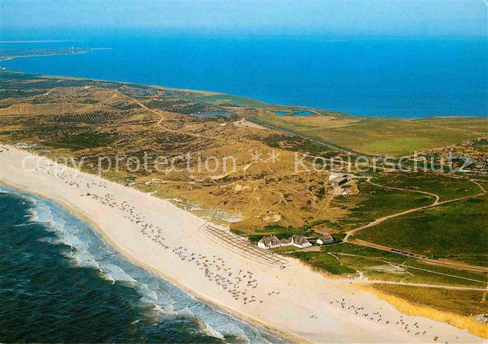Kampen Sylt Nordseebad Strand Fliegeraufnahme