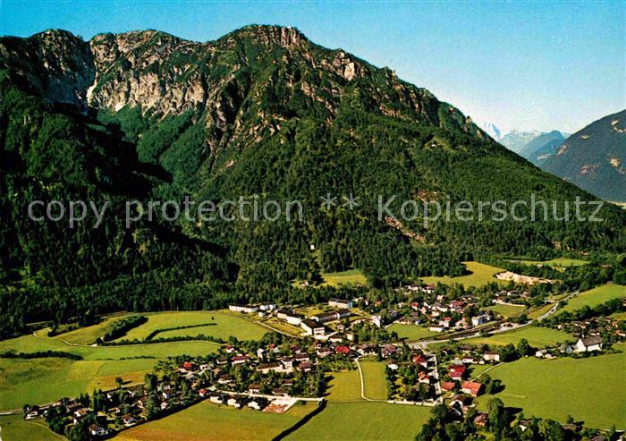 Bayerisch Gmain mit Predigtstuhl Alpenpanorama Fliegeraufnahme