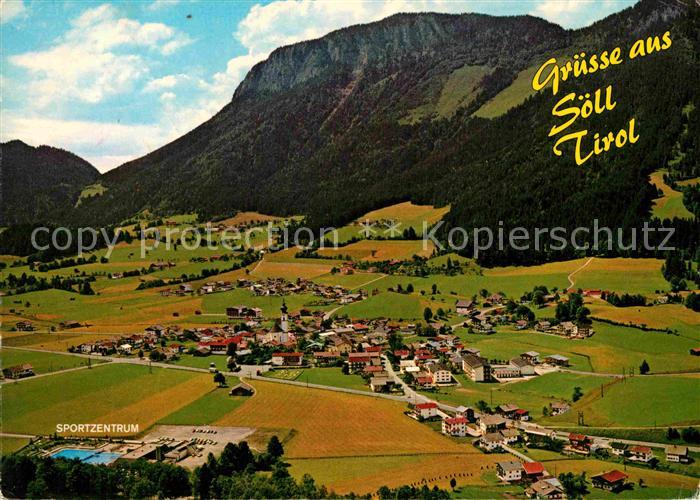 Soell Tirol Sportzentrum Alpen Fliegeraufnahme
