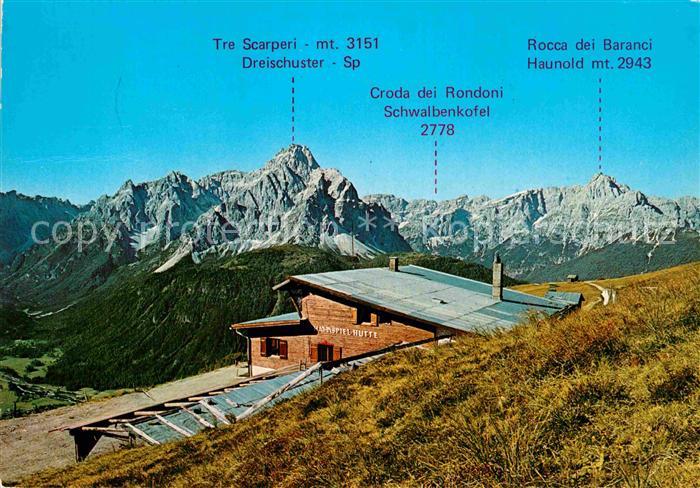 Sesto Sexten Suedtirol Hahnspielhuette Sextener Dolomiten