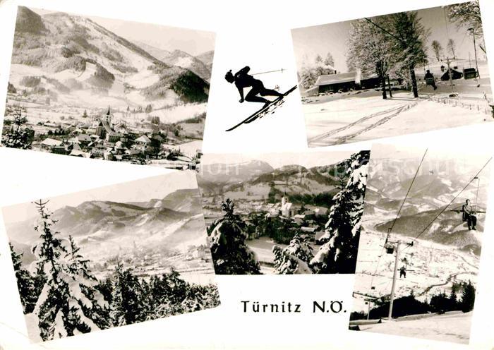 Tuernitz Niederoesterreich Panorama Wintersportplatz Alpen Sessellift