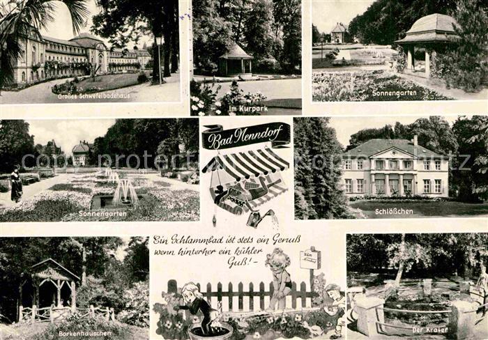 Bad Nenndorf Badehaus Kurpark Sonnengarten Schloesschen Borkenhaeuschen Krater K