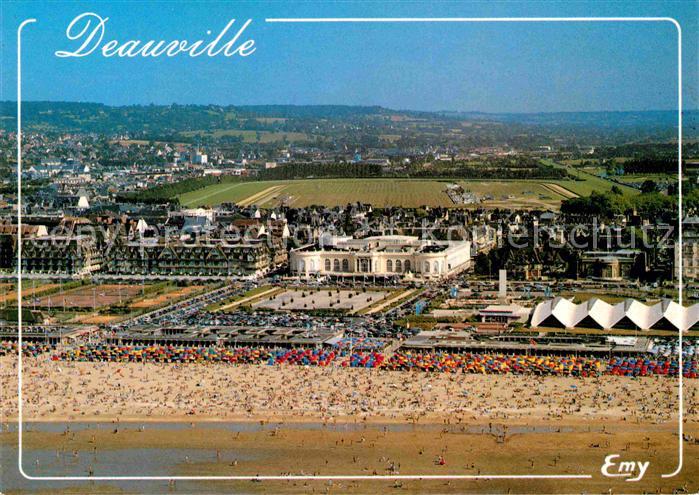 Deauville-sur-Mer Vue aerienne plage casino hotels