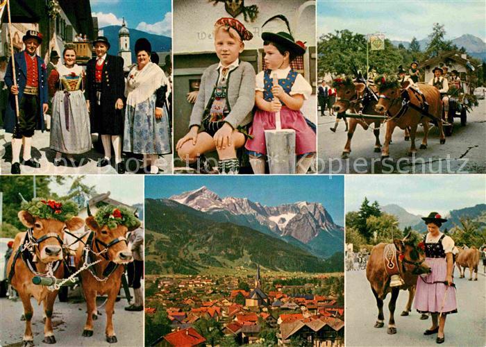 GARMISCH-PARTENKIRCHEN Bayern Werdenfelserland und Trachten Almabtrieb