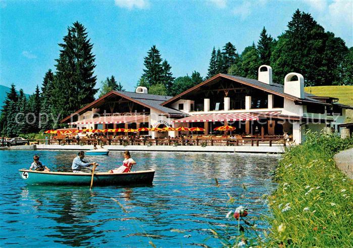GARMISCH-PARTENKIRCHEN Bayern Seecafe am Riessersee Bootfahren Huber Karte Nr 10