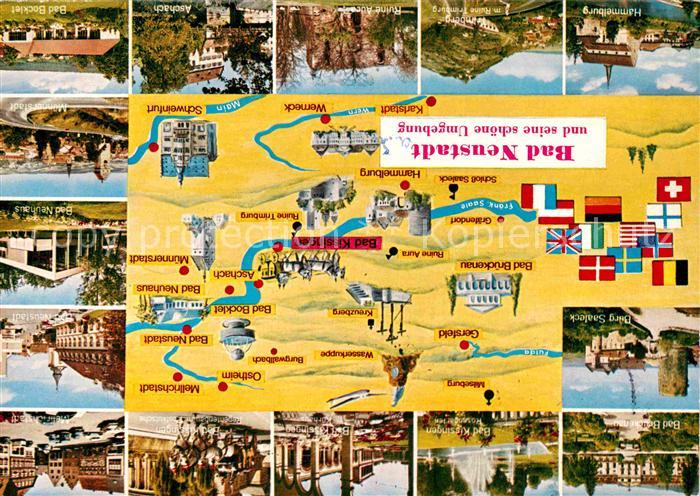 Bad Neustadt und Umgebung Landkarte Sehenswuerdigkeiten