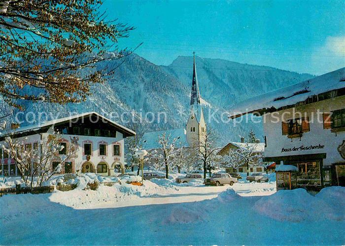 Bayrischzell Haus des Gastes Kirche Hoehenluftkurort Wintersportplatz Alpen