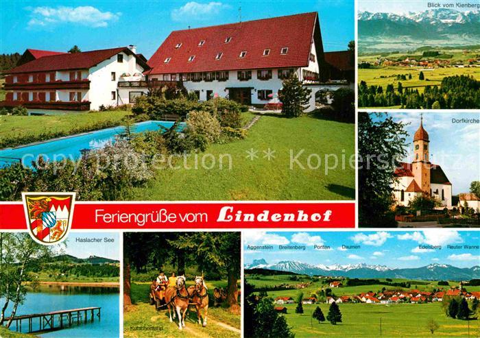 Stoetten Auerberg Gaestehaus Lindenhof Swimming Pool Haslacher See Pferdewagen D