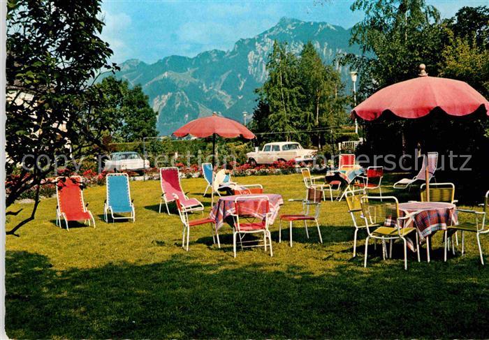 Fuessen Allgaeu Alpenkurhotel Filser Garten Liegewiese Alpenblick