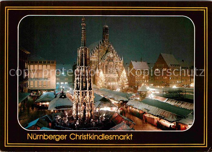 NueRNBERG  CITY Christkindlesmarkt Schoene Brunnen Kirche