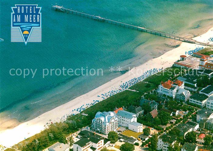 Binz Ruegen Hotel Am Meer Strand Seebruecke Fliegeraufnahme