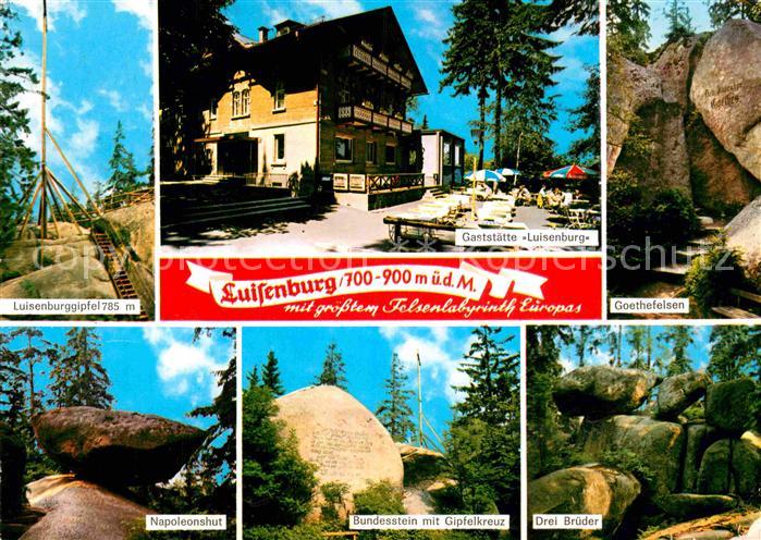 Wunsiedel Luisenburg Gaststaette Felsenlabyrinth Felsformationen Gipfelkreuz