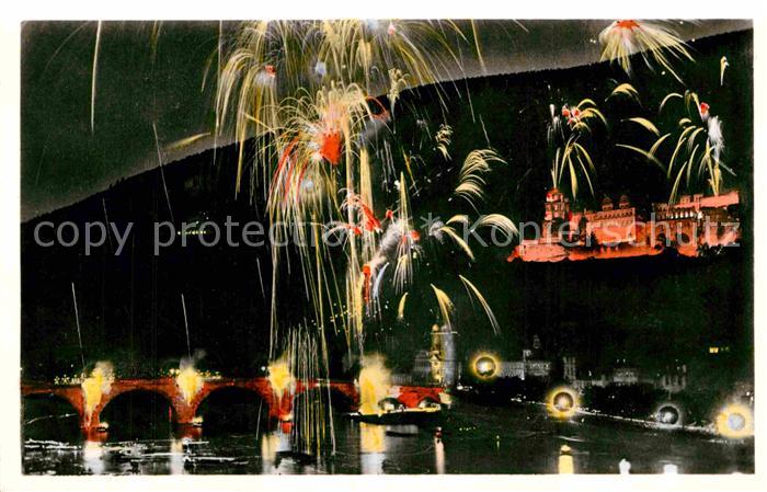 Heidelberg Neckar Schlossbeleuchtung