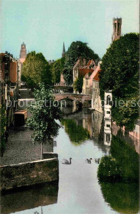 Bruges BRUGGE Belgie Groene Rel Gracht