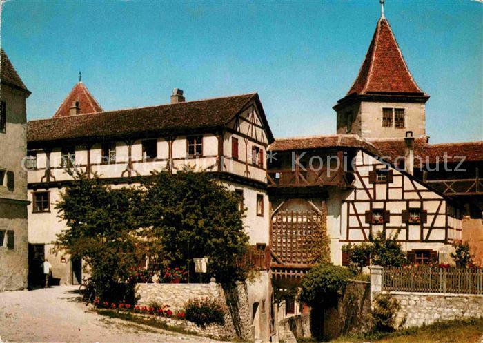 Harburg Schwaben Inneres Schlosstor mit Fallgatter