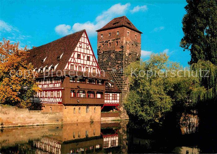 NueRNBERG  CITY Partie an der Pegnitz mit dem Henkersteg