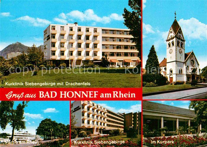Bad Honnef Kurklinik Siebengebirge Drachenfels Kirche Rheinpartie Kurpark