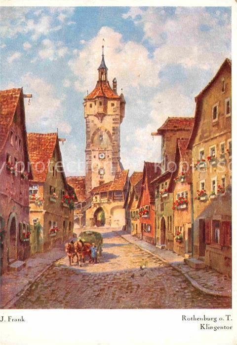 Rothenburg Tauber Klingentor Kuenstlerkarte
