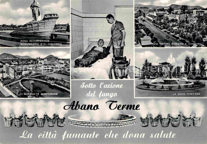 Abano Terme Monumento C Colombo Via Pietro d Abano Sorgente Montirone Gran Fonta