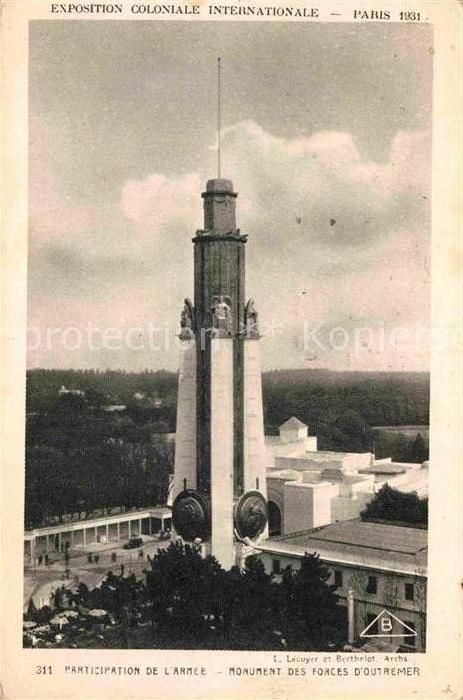 Paris Exposition Coloniale Internationale Participation de l'Armee