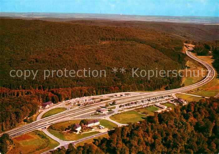 Rohrbrunn Autobahn-Rasthaus im Spessart Fliegeraufnahme
