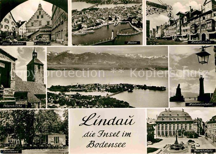 Lindau Bodensee Hauptstrasse Marktplatz Spielbank Hafen