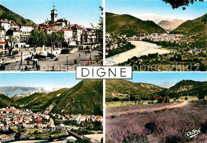 Digne-les-Bains Place de la Liberation Statue de Gassendi Champ de Lavande