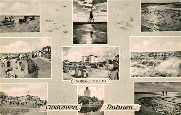 Cuxhaven Duhnen Nordseebad Strand Leuchtturm