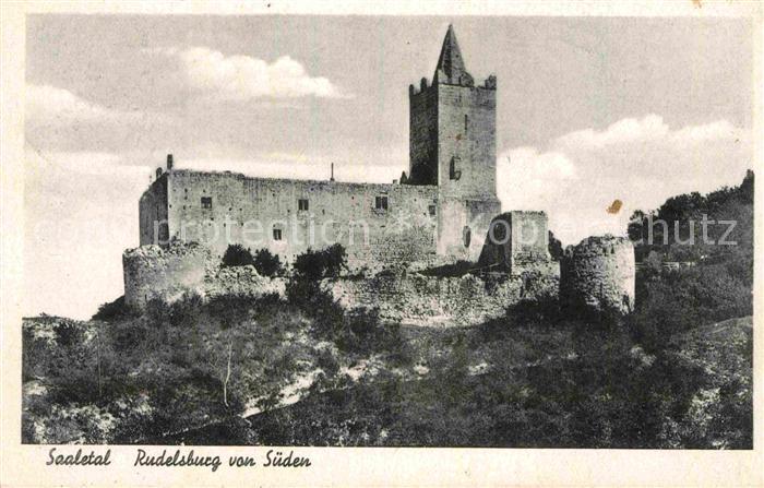 Rudelsburg von Sueden Saaletal