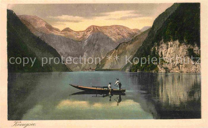 Koenigsee Berchtesgaden mit Ruderboot