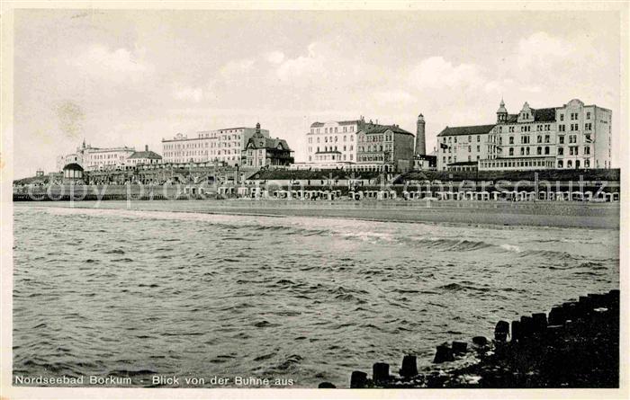BORKUM Nordseebad Niedersachsen Blick von der Buehne
