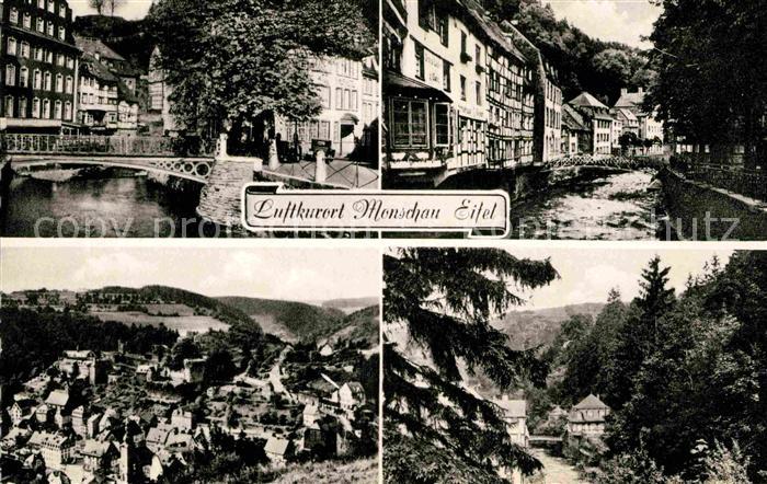 Monschau Montjoie NRW Fliegeraufnahme Brueckenpartie