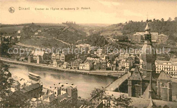 Dinant Wallonie Clocher de L Eglise et faubourg St. Medard