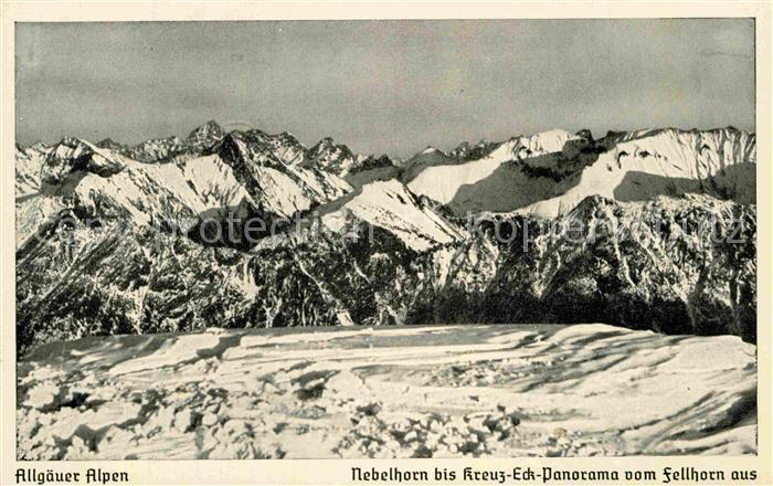 Nebelhorn bis Kreuz-Eck vom Fellhorn aus