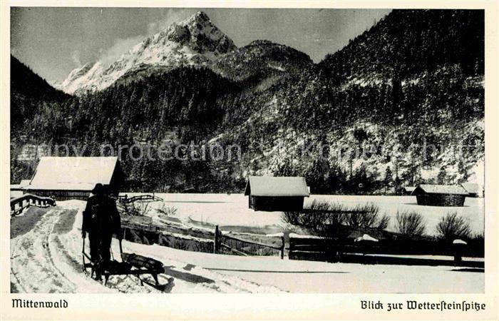 Mittenwald Bayern mit Wettersteinspitze