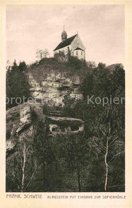 Fraenkische Schweiz Klausstein mit Sofienhoehle